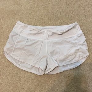 White Size 6 lululemon shorts